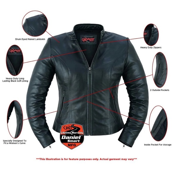 Daniel Smart Women’s Leather Jacket Rapture Large - Picture 2 of 5